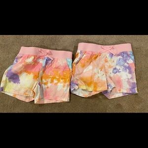 Girls tie dye shorts set of two size 8